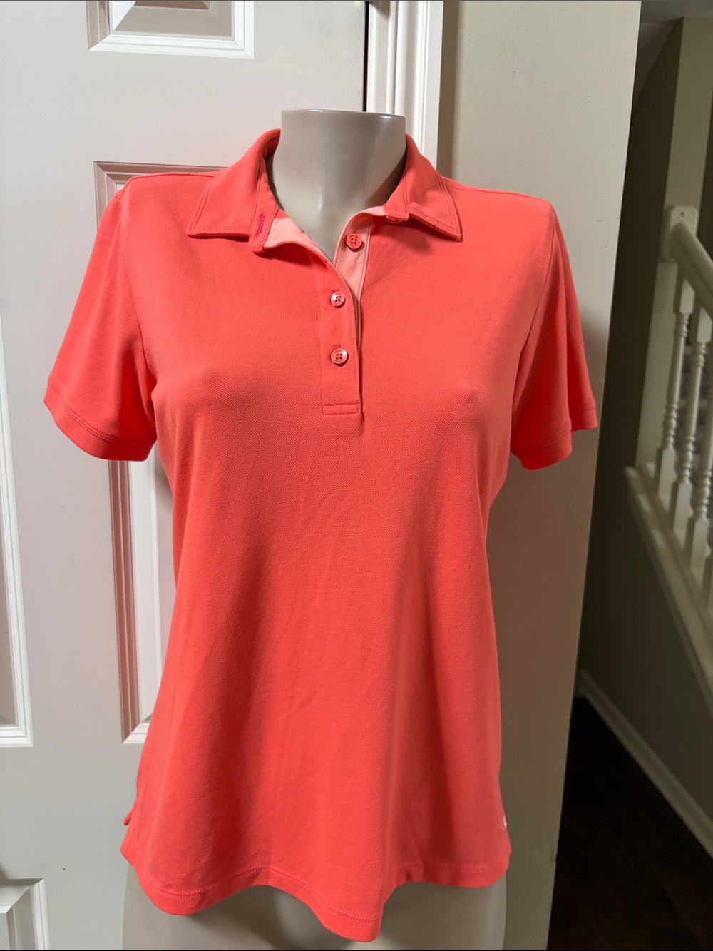Tommy Bahama Island Zone Tangerine Short-Sleeve Button-Down Polo, med